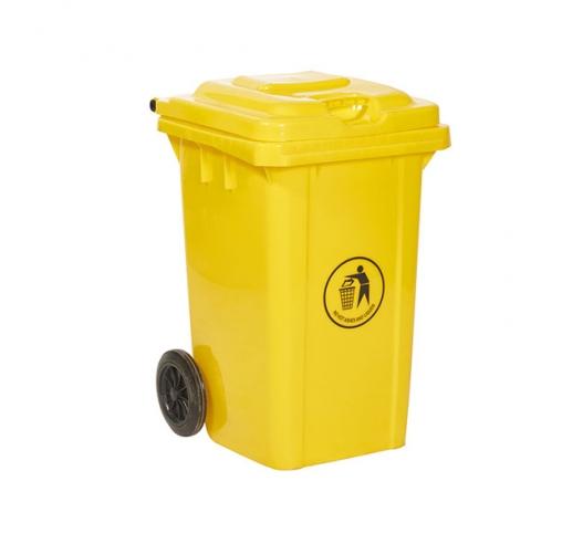 80 Litre Wheeled Bins In Yellow