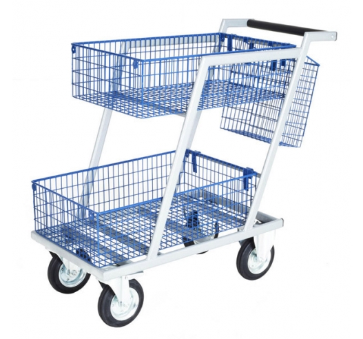 Premium Mailroom Trolley With 2 Baskets