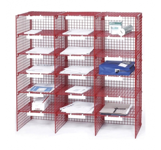 Mailroom Sorting Unit In Red