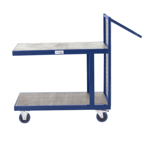 Side View Blue Picking Trolley