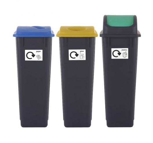 90 Litre Plastic Bins Front View