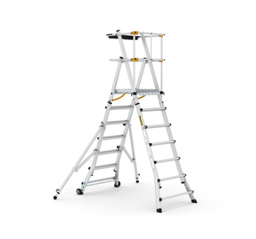 Folding Telescopic Large Platform Stepladder