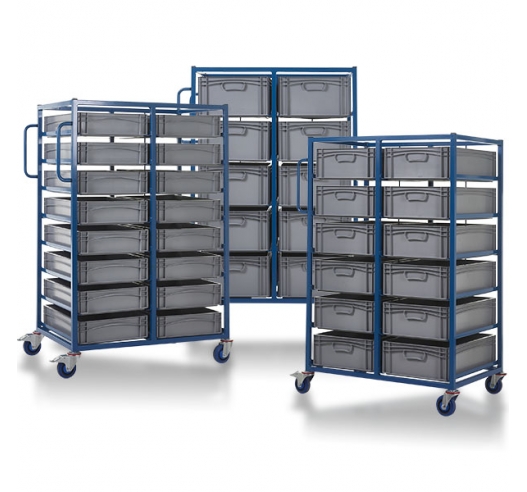 Double Width Mobile Tray Racks Group