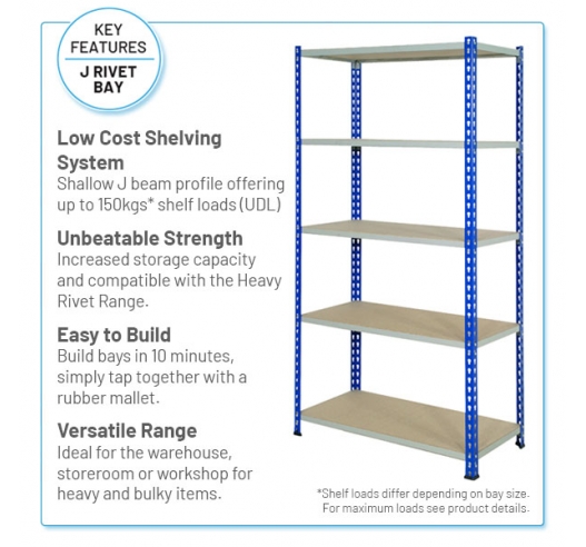 Example of a J Rivet Shelving Bay