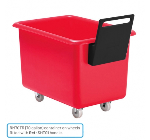 Handle Fitted to Plastic Container Trucks