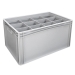 Basicline Euro Container With 12 Hole Glassware Inserts