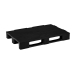 Medium Duty Closed Deck Plastic Pallet in Black Recycled Plastic